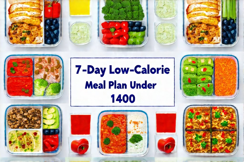 7-Day Low-Calorie Meal Plan Under 1400 Daily