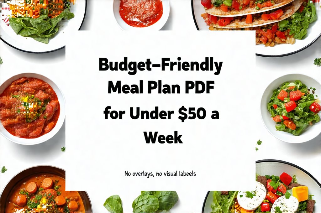 Budget-Friendly Meal Plan PDF for Under $50 a Week