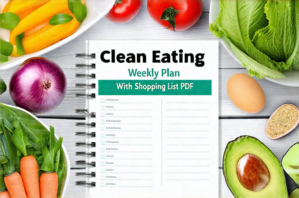 Clean Eating Weekly Plan With Shopping List PDF
