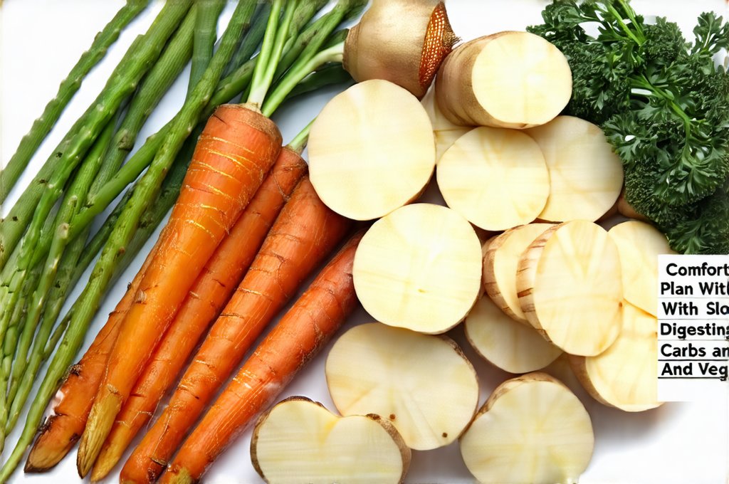 Comfort Plan With Slow-Digesting Carbs And Root Veggies