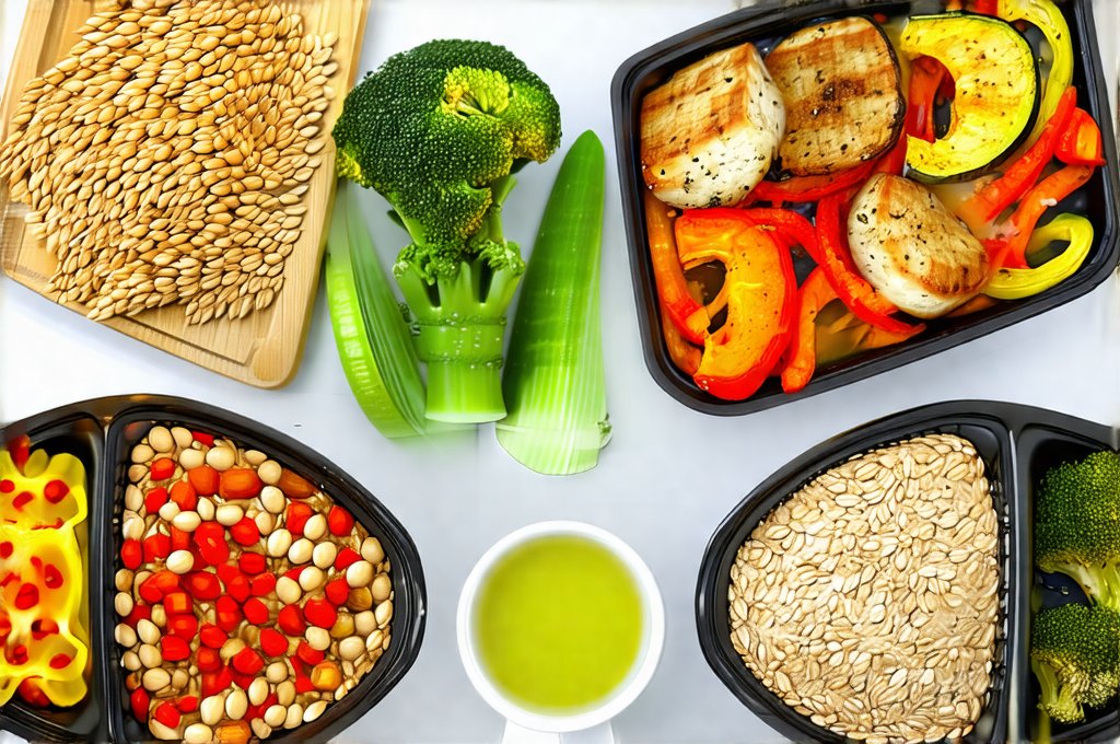 Daily Plan With Warm Grains, Roasted Veg And Healthy Fats