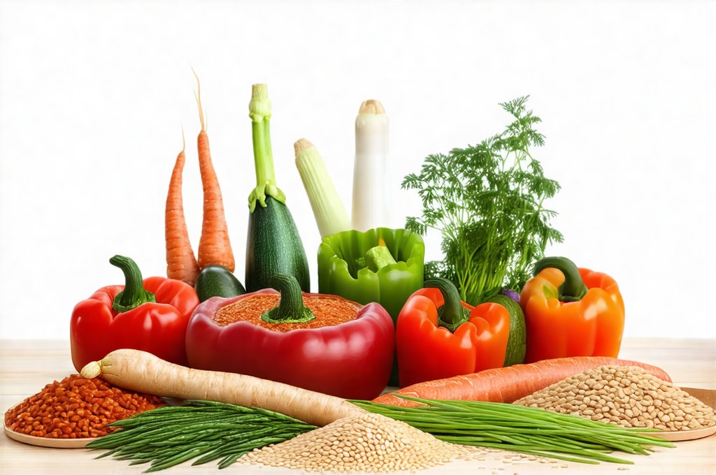 Gentle Plan With Cooked Vegetables And Hormone-Safe Grains
