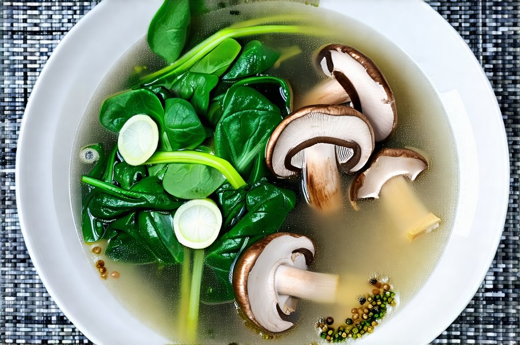 Hormonal Reset Meals With Broth, Greens And Mushrooms