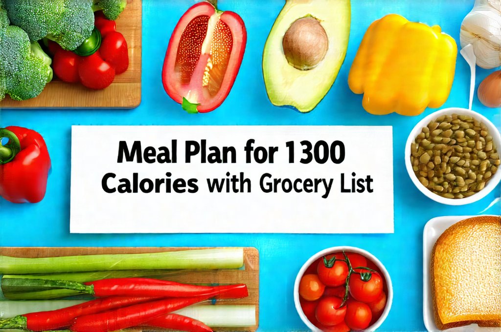 Meal Plan for 1300 Calories with Grocery List