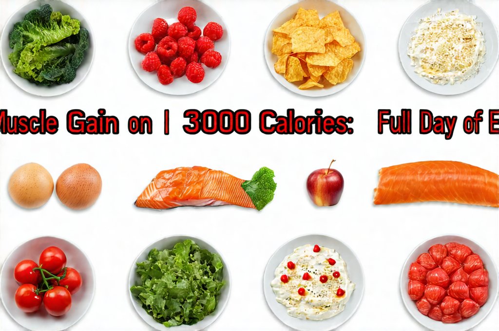 Muscle Gain on 3000 Calories: Full Day of Eating