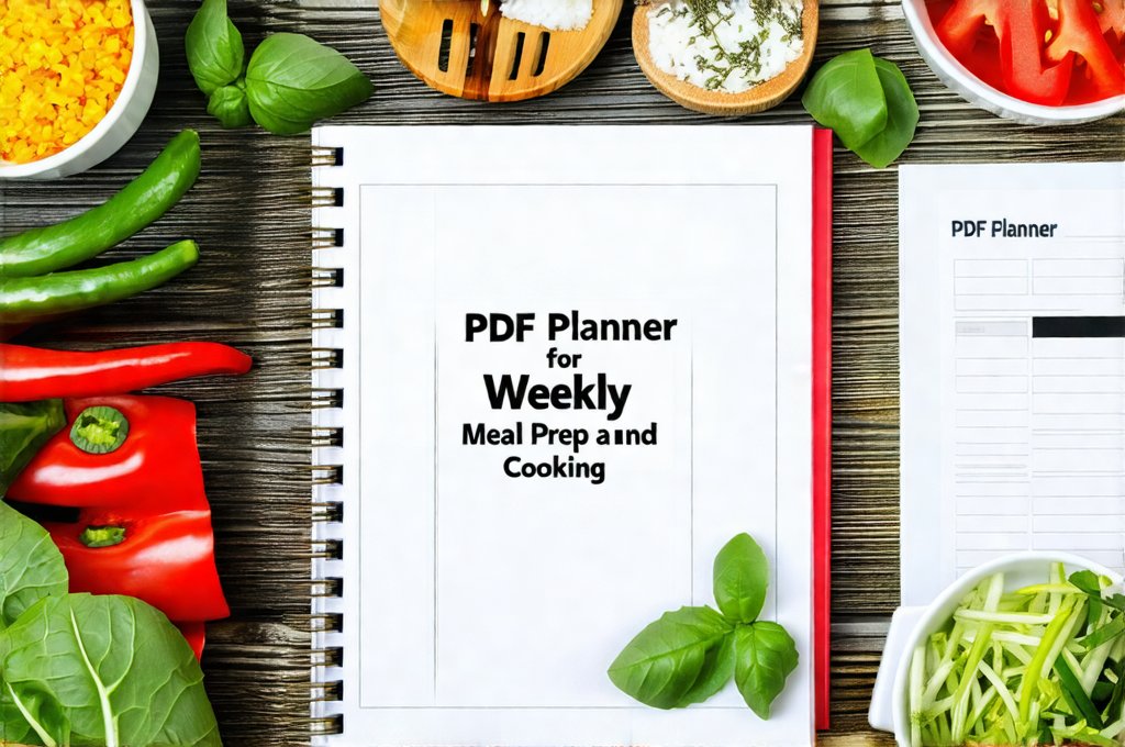 PDF Planner for Weekly Meal Prep and Cooking