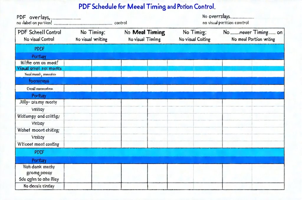 PDF Schedule for Meal Timing and Portion Control