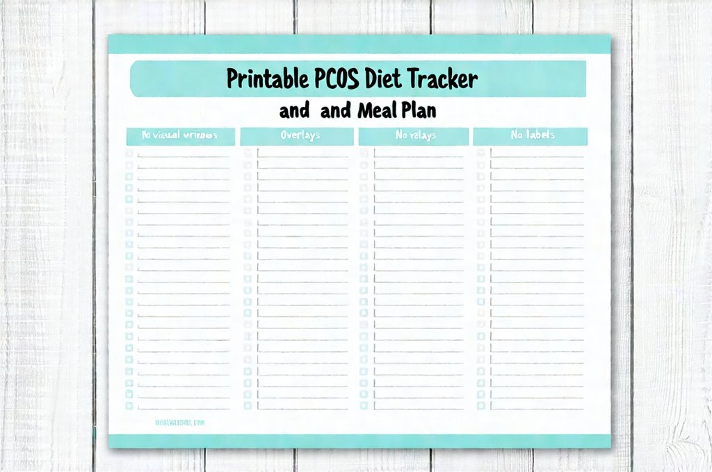 Printable PCOS Diet Tracker and Meal Plan
