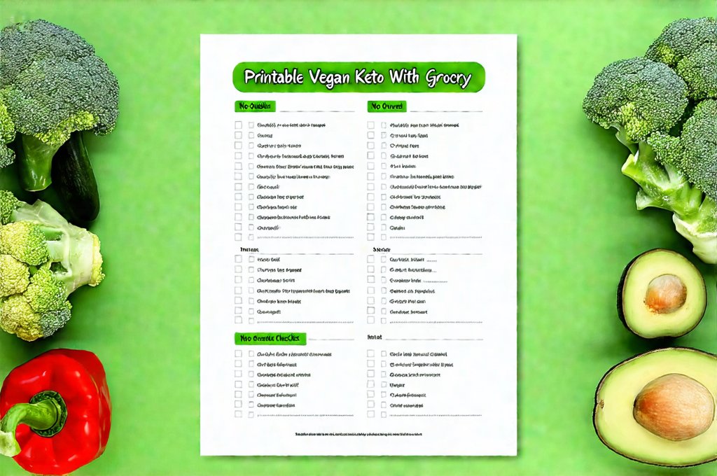 Printable Vegan Keto Plan With Grocery Checklist