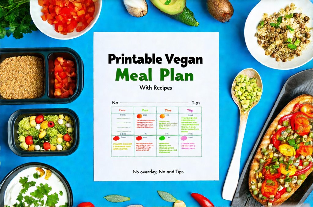Printable Vegan Meal Plan With Recipes and Tips