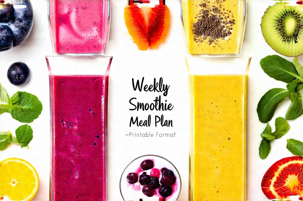Weekly Smoothie Meal Plan – Printable Format