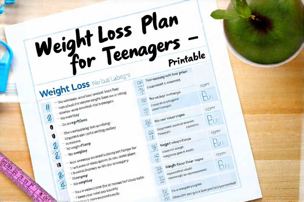 Weight Loss Plan for Teenagers – Printable Version