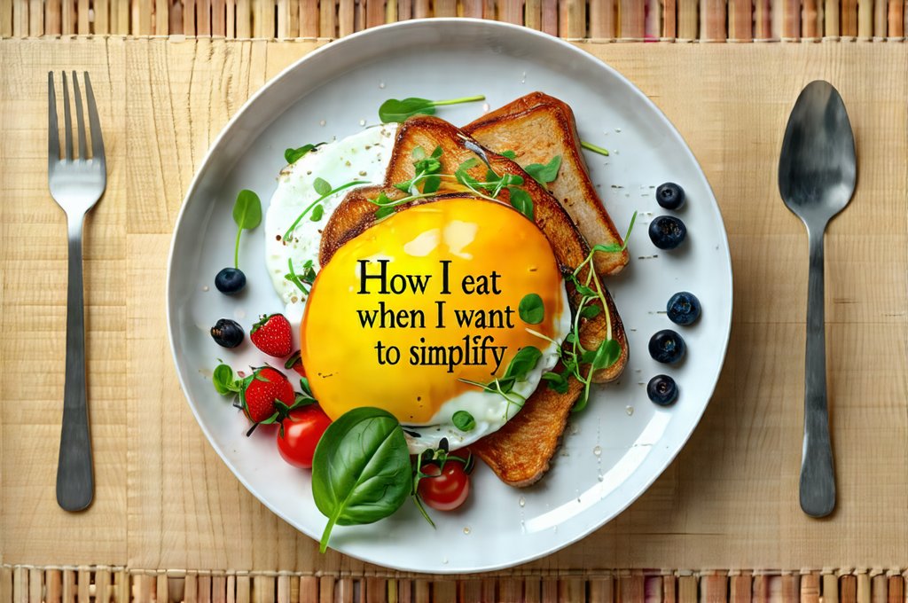 How I eat when I want to simplify everything