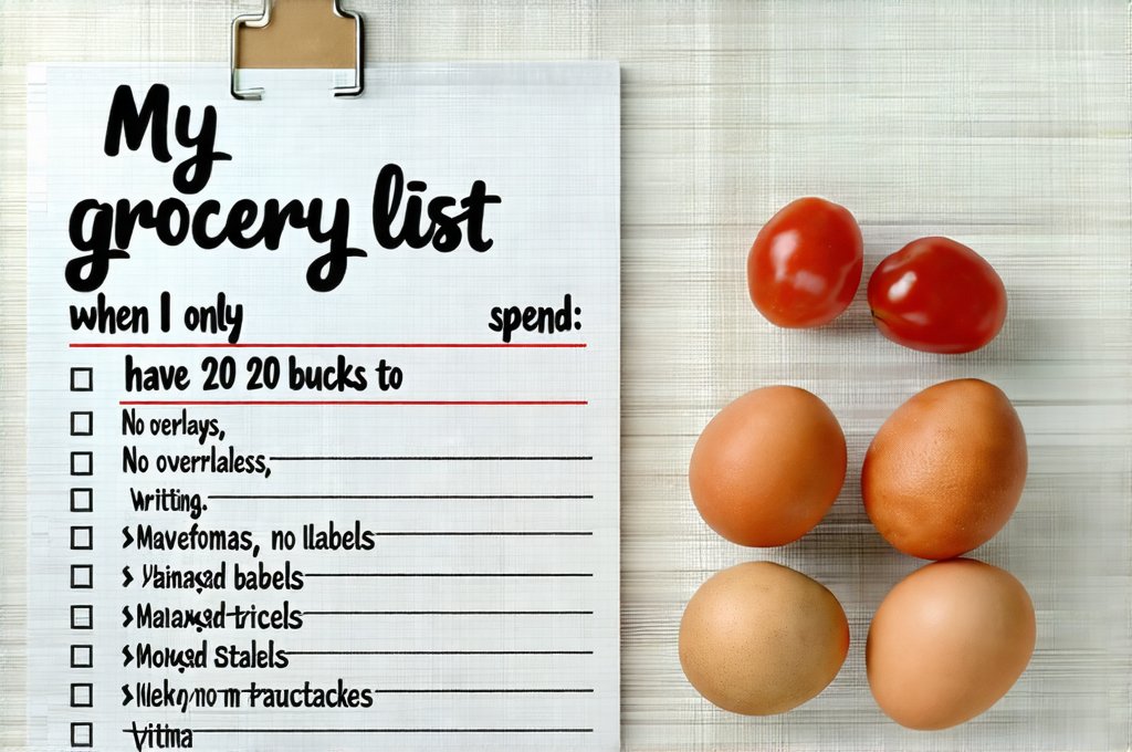 My grocery list when I only have 20 bucks to spend