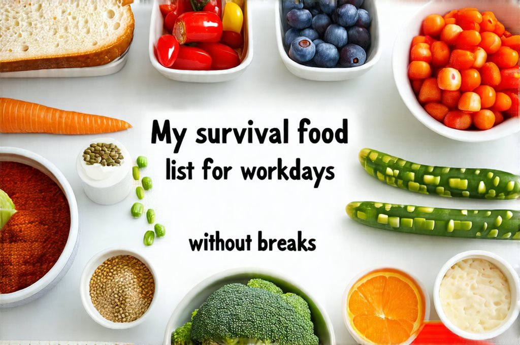 My survival food list for workdays without breaks